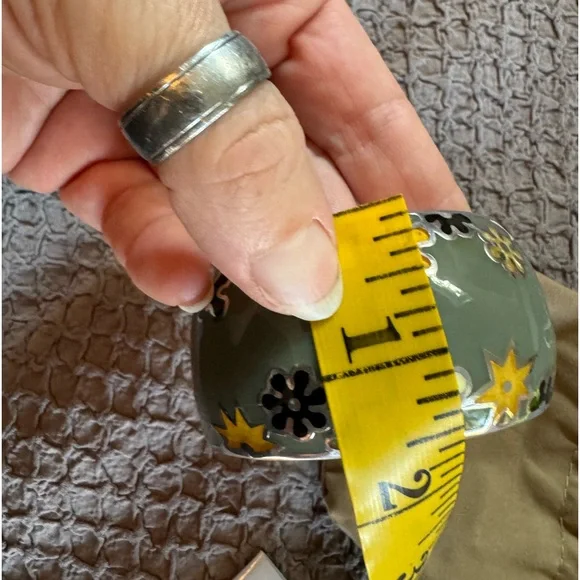 Fun Murano glass and 925 sterling silver cuff bracelet by Alan K - Picture 7 of 8